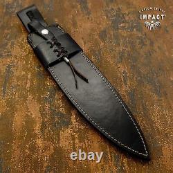 Impact Cutlery Handmade Custom D2 Tactical Dagger Bull Horn Handle- 372