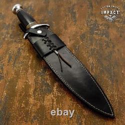 Impact Cutlery Handmade Custom D2 Tactical Dagger Bull Horn Handle- 372