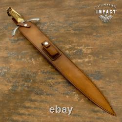 Impact Cutlery Rare Custom D2 28.50 Fuller Sword Dagger Knife Crown Antler