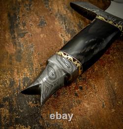 Impact Cutlery Rare Custom D2 Art Dagger Knife Bull Horn Handle
