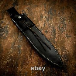 Impact Cutlery Rare Custom D2 Art Dagger Knife Bull Horn Handle