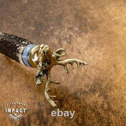 Impact Cutlery Rare Custom D2 Art Dagger Knife Stag Antler Handle