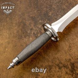 Impact Cutlery Rare Custom D2 Art Dagger Knife Wire Wrapped Handle