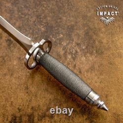 Impact Cutlery Rare Custom D2 Art Dagger Knife Wire Wrapped Handle