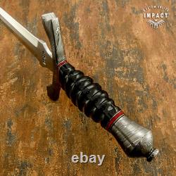 Impact Cutlery Rare Custom D2 Dagger Sword Knife Damascus Guard