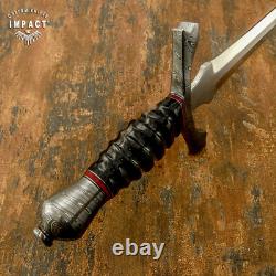 Impact Cutlery Rare Custom D2 Dagger Sword Knife Damascus Guard
