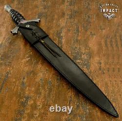 Impact Cutlery Rare Custom D2 Dagger Sword Knife Damascus Guard