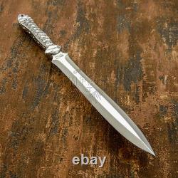 Impact Cutlery Rare Custom D2 Full Tang Art Dagger Knife Damascus Handle