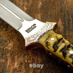 Impact Cutlery Rare Custom D2 Full Tang Art Dagger Knife Engraved Bolsters