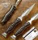 Impact Cutlery Rare Custom D2 Full Tang Boot Knife Dagger Exotic Wood Handle