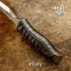 Impact Cutlery Rare Custom D2 Full Tang Boot Knife Dagger Exotic Wood Handle