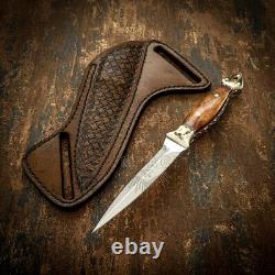 Impact Cutlery Rare Custom D2 Full Tang Boot Knife Dagger Stag Antler Handle