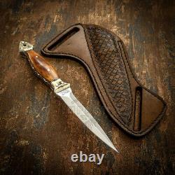 Impact Cutlery Rare Custom D2 Full Tang Boot Knife Dagger Stag Antler Handle