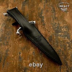 Impact Cutlery Rare Custom D2 Full Tang Dagger Knife Ram Horn Handle