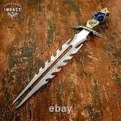 Impact Cutlery Rare Custom D2 Full Tang Predator Art Dagger Knife Stag Antler