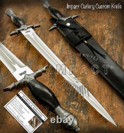 Impact Cutlery Rare Custom D2 Fulle Dagger Sword Knife Damascus Guard