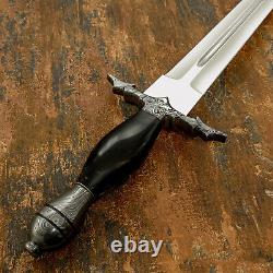 Impact Cutlery Rare Custom D2 Fulle Dagger Sword Knife Damascus Guard