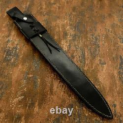 Impact Cutlery Rare Custom D2 Fulle Dagger Sword Knife Damascus Guard