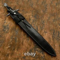 Impact Cutlery Rare Custom D2 Fulle Dagger Sword Knife Damascus Guard