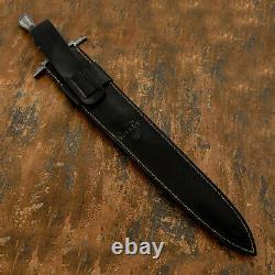 Impact Cutlery Rare Custom D2 Fulle Dagger Sword Knife Damascus Guard