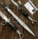 Impact Cutlery Rare Custom D2 Fuller Large Art Dagger Knife Sword Damascus