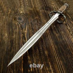 Impact Cutlery Rare Custom D2 Large Art Dagger Knife Sword Damascus Guard