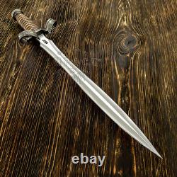 Impact Cutlery Rare Custom D2 Large Art Dagger Knife Sword Damascus Guard