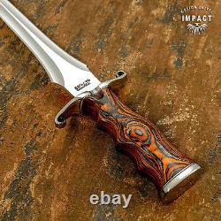 Impact Cutlery Rare Custom D2 Large Dagger Knife Exotic Wood Handle