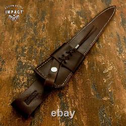 Impact Cutlery Rare Custom D2 Large Dagger Knife Exotic Wood Handle