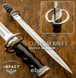 Impact Cutlery Rare Custom D2 Large Dagger Knife Sword Bull Horn Handle