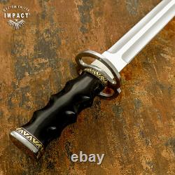 Impact Cutlery Rare Custom D2 Large Dagger Knife Sword Bull Horn Handle