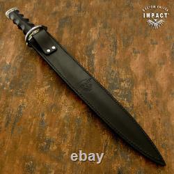 Impact Cutlery Rare Custom D2 Large Dagger Knife Sword Bull Horn Handle