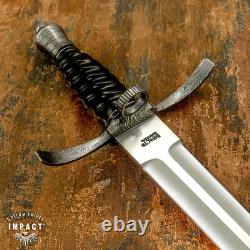 Impact Cutlery Rare Custom D2 Massive 29 Dagger Sword Knife Damascus Guard