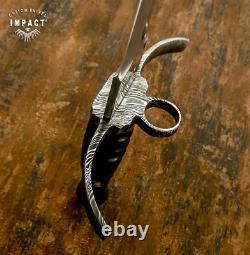 Impact Cutlery Rare Custom D2 Massive 29 Dagger Sword Knife Damascus Guard