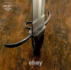 Impact Cutlery Rare Custom D2 Massive 29 Dagger Sword Knife Damascus Guard