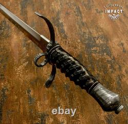 Impact Cutlery Rare Custom D2 Massive 29 Dagger Sword Knife Damascus Guard