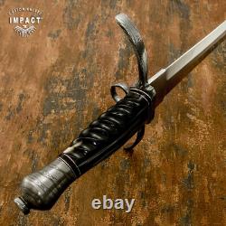 Impact Cutlery Rare Custom D2 Massive 29 Dagger Sword Knife Damascus Guard