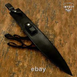 Impact Cutlery Rare Custom D2 Massive 29 Dagger Sword Knife Damascus Guard