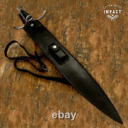 Impact Cutlery Rare Custom D2 Massive 29 Dagger Sword Knife Damascus Guard