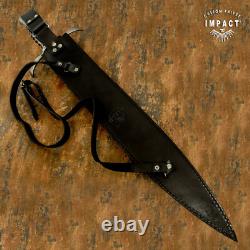 Impact Cutlery Rare Custom D2 Massive 29 Dagger Sword Knife Damascus Guard
