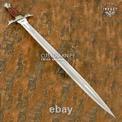 Impact Cutlery Rare Custom D2 Massive Fuller Sword Dagger Knife Exotic Wood