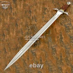 Impact Cutlery Rare Custom D2 Massive Fuller Sword Dagger Knife Exotic Wood