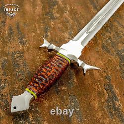 Impact Cutlery Rare Custom D2 Massive Fuller Sword Dagger Knife Exotic Wood