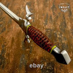 Impact Cutlery Rare Custom D2 Massive Fuller Sword Dagger Knife Exotic Wood
