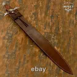 Impact Cutlery Rare Custom D2 Massive Fuller Sword Dagger Knife Exotic Wood