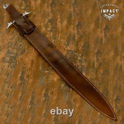 Impact Cutlery Rare Custom D2 Massive Fuller Sword Dagger Knife Exotic Wood