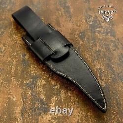 Impact Cutlery Rare Custom Damascus Dagger Knife Bull Horn Handle-279