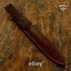 Impact Cutlery Rare Custom Damascus Dagger Knife Burl Wood Handle-70