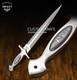 Impact Cutlery Rare Custom Full Tang Dagger Knife Damascus Inlay Handle