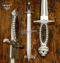 Impact Cutlery Rare Custom Full Tang Sword Dagger Knife Pinecone Resin Handle